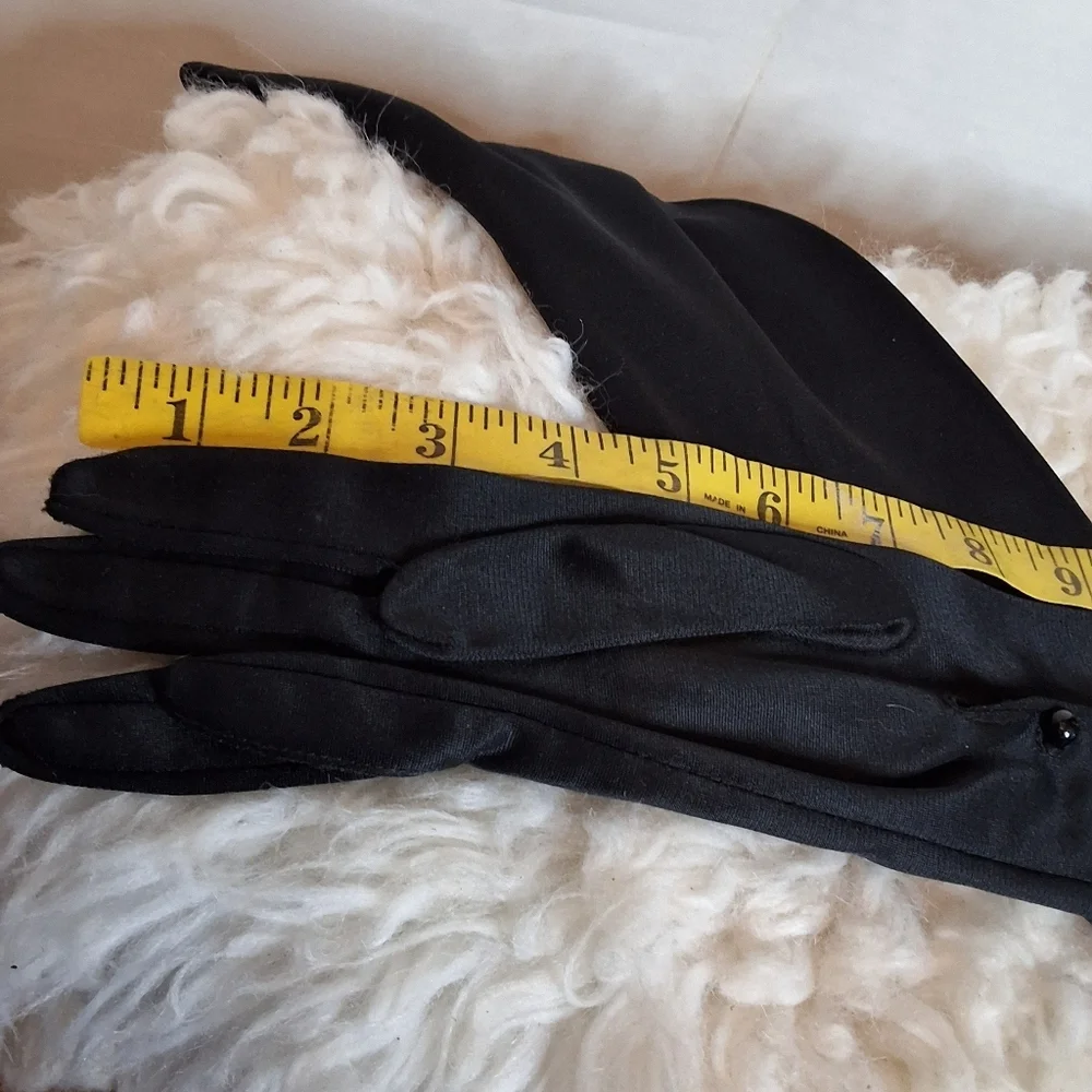 Vintage Black Opera Length Button Closure Gloves S/ 0